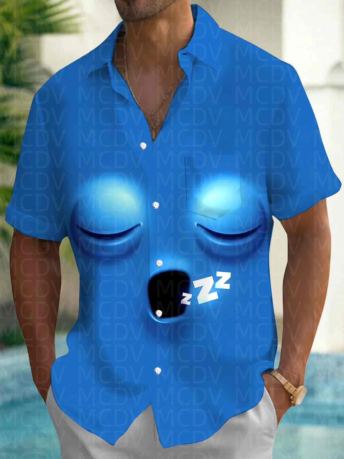 Shirt Camp Collar - Urocza koszula hawajska męska z wzorem,