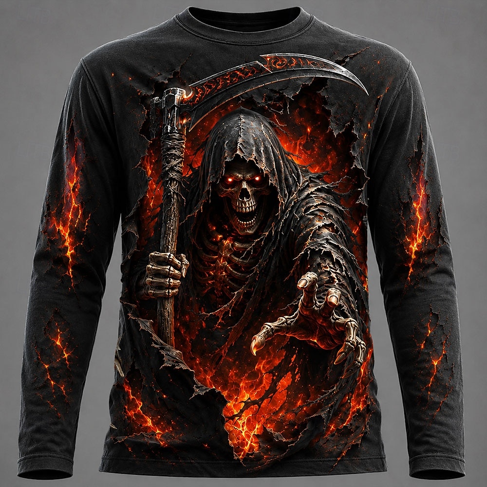 Tee Graphic Print - Męska koszulka z długim rękawem z