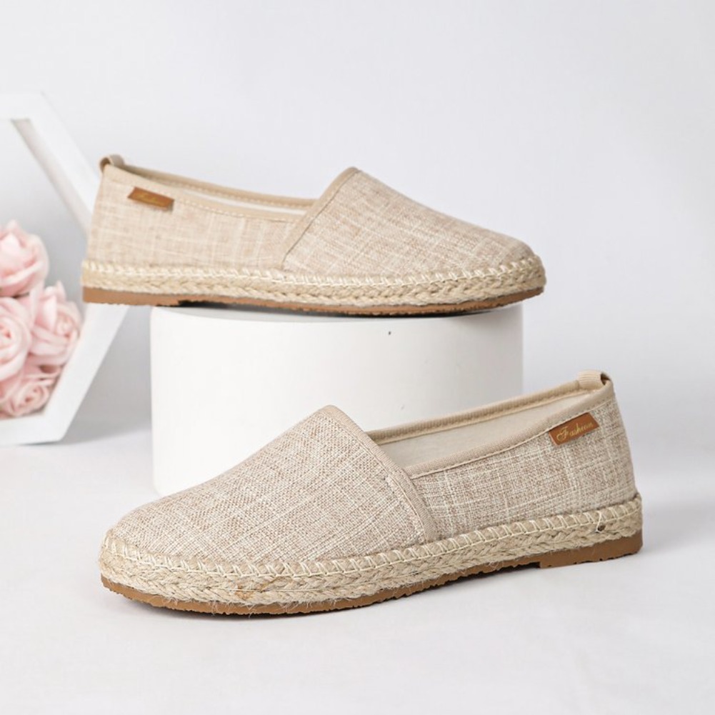 Espadrille Slip On - Wygodne płócienne baleriny damskie na lato