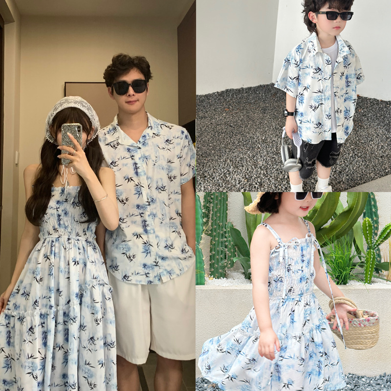 Resort Shirt Floral - Para kurortów wygląda jak rodzice i