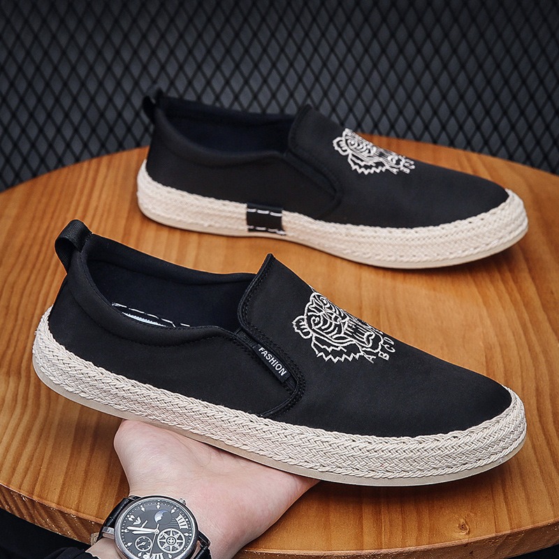 Czarne oddychające buty męskie – Espadrille Slip On recenzja i cena