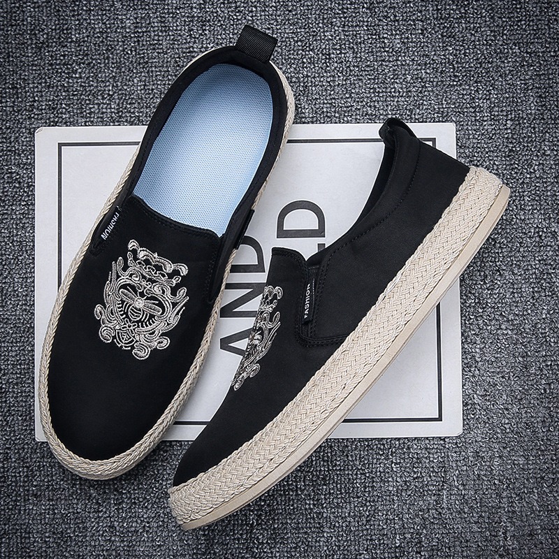 Czarne oddychające buty męskie – Espadrille Slip On recenzja i cena