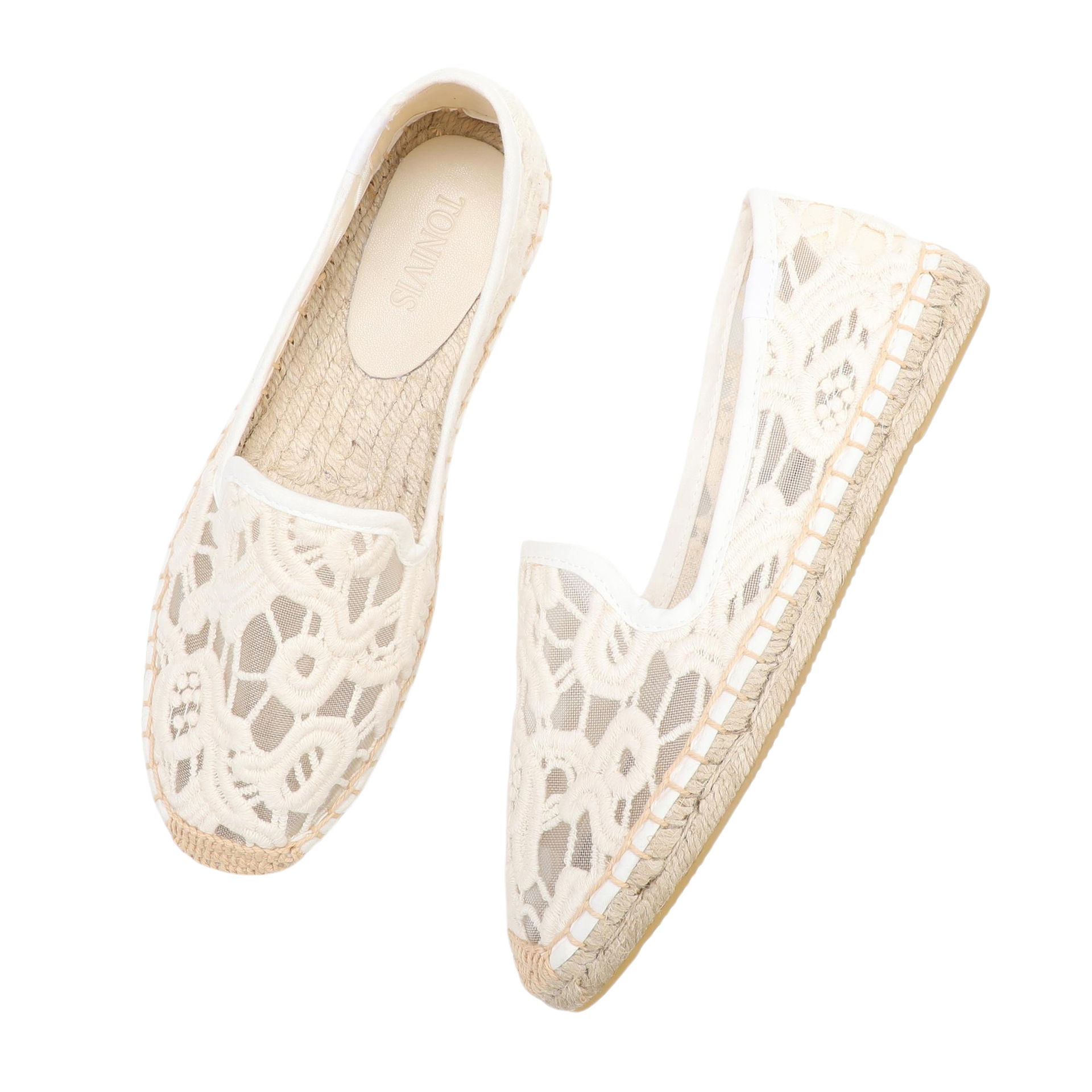Damskie koronkowe espadryle, w – Espadrille Slip On recenzja i cena