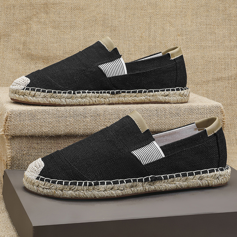 Nowe męskie lniane buty codzie – Espadrille Slip On recenzja i cena